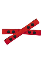 Red leather Universal X Harness front straps