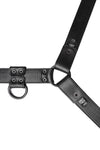 A 1.5" wide ARMY OF MEN CLASSIC BULLDOG - Black with matte black hardware, displayed flat and revealing the lining leather.