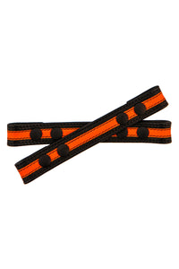 Fluro Orange leather Universal X Harness Front Straps