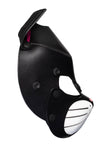 Side product image of a TOMCAT mask with fluorescent pink ears, white whisker pads, and pink nose.