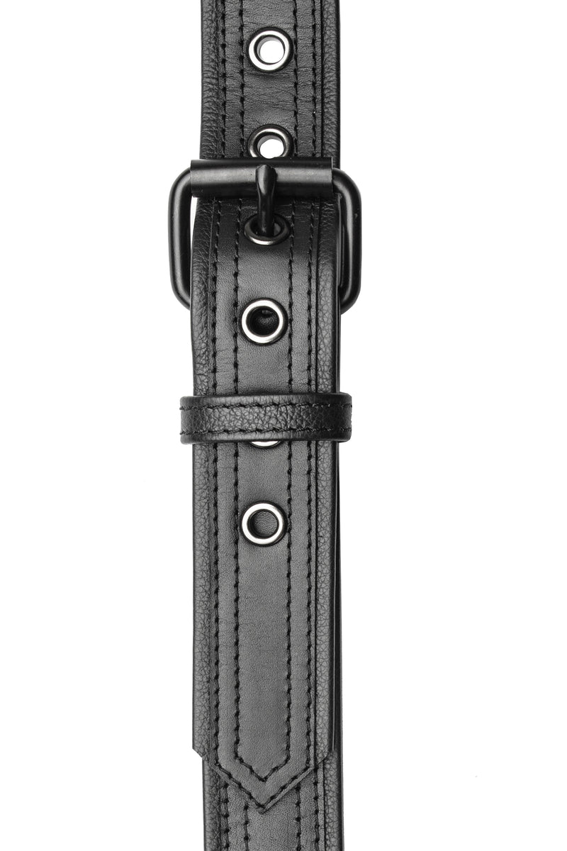 Matt black metal buckle