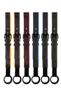 Six coloured combat cockstraps. Front view.