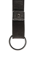 Black leather cockstrap collar lining