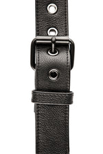 Black leather cockstrap collar