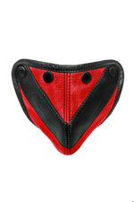 Red leather chevron codpiece