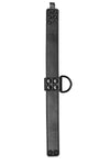 Black leather D-ring collar