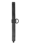 Black leather D-ring collar lining