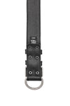 Black leather pup collar lining