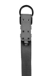 Grey leather pup collar lining