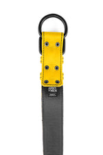 Yellow leather pup collar lining