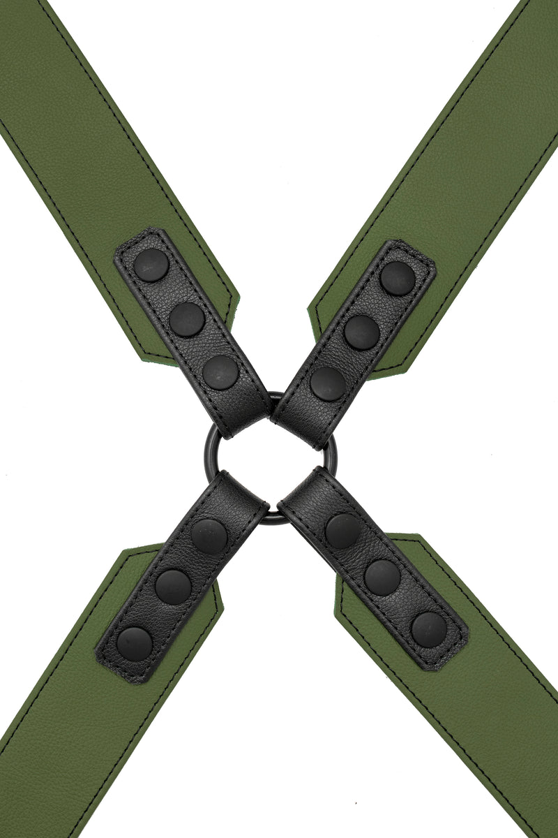 Army green leather sergeant harness