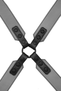 Grey leather sergeant harness
