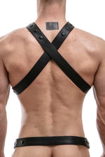 Model wearing universal x harness
