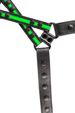 Black and fluro green universal x harness