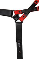 Red leather universal x harness lining