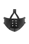 Leather head harness muzzle, black hardware