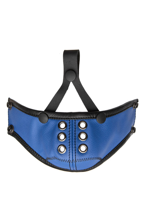 Deluxe leather muzzle blue