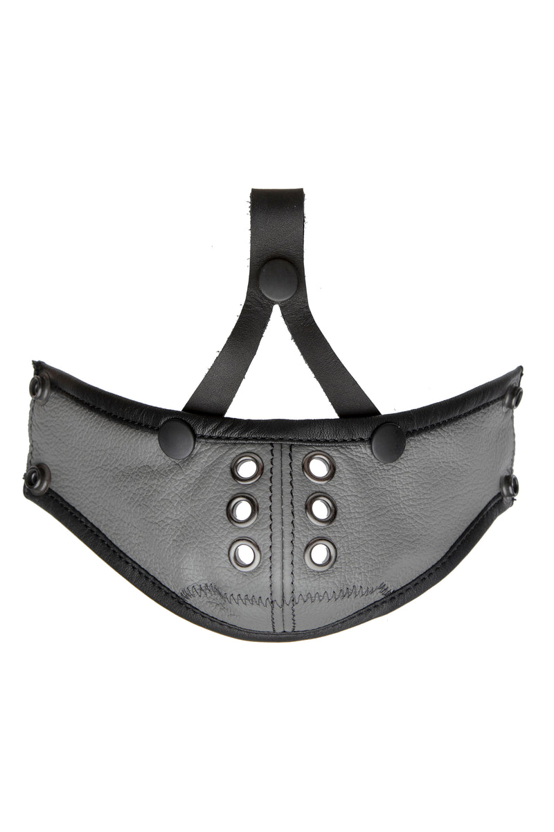 Deluxe leather muzzle grey