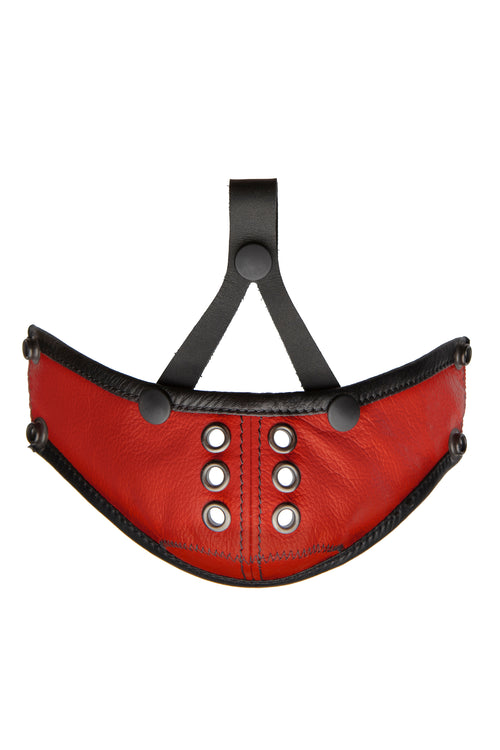 Deluxe leather muzzle red