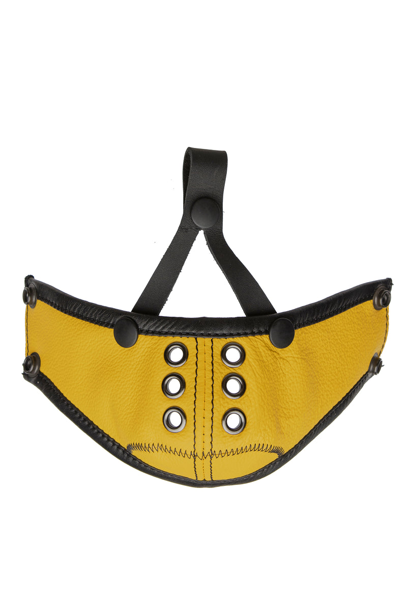 Deluxe leather muzzle yellow