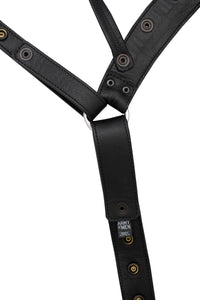 Black leather jockstrap lining