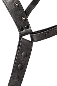 Black leather jockstrap