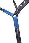 Blue leather jockstrap lining
