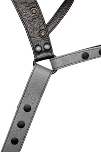 Grey leather jockstrap