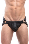Black leather jockstrap