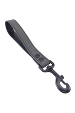 Grey leather handle leash