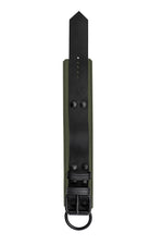 Army green  and black leather ankle restraint
