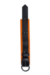Orange and black leather ankle restraint