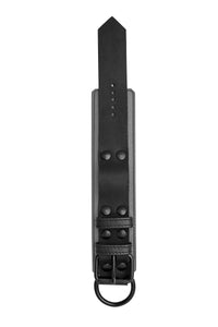 Grey and black leather wrist restraint