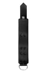 Black and stainless steel leather wrist restraint lining