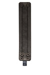 Black leather racer stripe wristband
