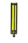 Fluro yellow leather stripe wristband