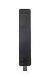 2" wide black leather wristband